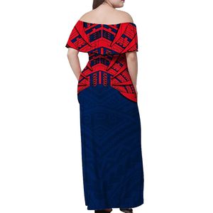 Abito Lungo <span class=keywords><strong>Bula</strong></span> Fiji con Spalle Scoperte, Stile Masi Tapa, Sexy Abito Estivo da Donna, Elegante e Aderente per Feste in Spiaggia - Product Image 4