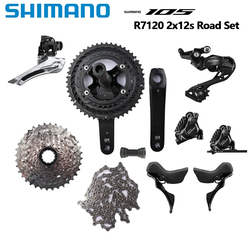 Shimano R7120 2x12s Road Group R7100 cranset freno R7170 cambio R7120 freno a disco idraulico CN M7100 R7100 gruppo deragliatore