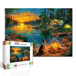OEM Puzzle Factory Customization 1000 Pieces Campfire Homecoming <b>Jigsaw</b> puzzle for Educational Toy - Product Image 1