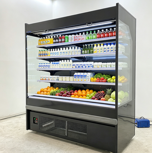 Vitrina Refrigerada con Cortina de Aire de Color Personalizado para Exhibición de Frutas Frescas en Tiendas de Jugos y Smoothies en el <span class=keywords><strong>Centro</strong></span> de la Ciudad - Product Image 1