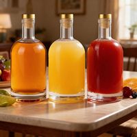 Bouteilles de vin et de liqueur hermétiques à fond épais et lourd de 100 ml, 200 ml, 250 ml, 375 ml, 500 ml, 750 ml, 1000 ml, 375 ml pour boissons, whisky, huile, vinaigre