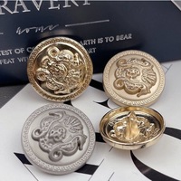 Boutons en métal style preppy Hippocampus pour vestes, coupe-vent, chemises – Décoratifs, élégants et assortis