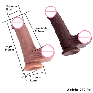 Hands Free Realistic Dildo Large Silicone <strong>Penis</strong> with Strong Suction Cup for G Spot - Product Image 6