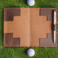 Porta Scorecard da Golf con Porta Penna, Elegante Libro di Registrazione in Pelle PU per Allenatori, Classico Registratore di Punteggio per Campi da Golf