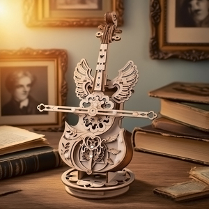 Boîte à musique éducative en bois 3D à assembler soi-même, Aile d'Ange, avec impression de logo personnalisée pour adultes et OEM - Product Image 2