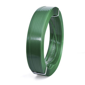Correa de embalaje de acero, correa de poliéster de 16-19mm, cinta de flejado personalizada de cartón verde, correa para mascotas, plástico <span class=keywords><strong>PET</strong></span> de polietileno de 25 Mm - Product Image 5