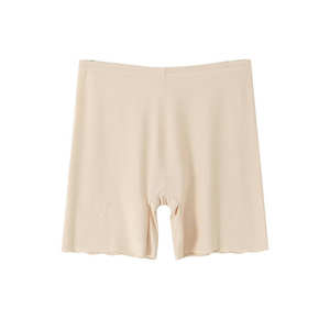 Shorts de Seguridad de Cintura Alta Runqi para Mujer, Talla Grande, Ropa Interior, Color Piel Oscuro, Tejido de Nailon, Capa Base, Talla Extra Grande - Product Image 1