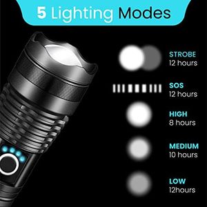 Câble USB en aluminium super rechargeable et étanche, multi-modes pour les urgences, le camping, la chasse, ABS solaire FY-1280 Solar P - Product Image 5