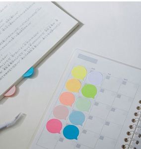 สามารถเขียนข้อความลงบนกระดาษโน้ตแบบวงกลมได้ ป้ายจัดหมวดหมู่สมุดบัญชี DIY สติกเกอร์อินเด็กซ์สำหรับจดบันทึก - Product Image 4