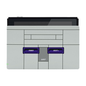 Classics SNES Style Patterned DIY Replacement Housing Shell Custom Soft Touch Grip Faceplate for Nintendo <b>Switch</b> Dock - Product Image 4