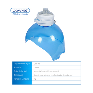 Equipo de Tratamiento Facial con Chorro de Oxígeno, Máscara de Hidrógeno y Oxígeno, y Luz Roja y Azul. Bowket - Product Image 6