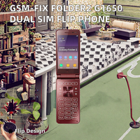 Original para Folder2 G1650, Teléfono Móvil Flip con Doble SIM, Desbloqueado, FM, Android 6.0, Pantalla Táctil de 3.8 Pulgadas, 16 GB de Almacenamiento, Cámara de 8 MP