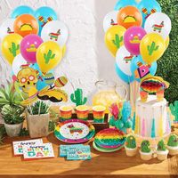 Offre Spéciale 12 pouces alpaga Cactus Taco Sombrero ballon en latex pour ballon d'anniversaire de fête de carnaval mexicain