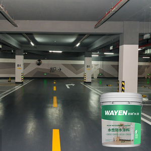 WF-300 Poliüretan Su Yalıtım Kaplaması İki Bileşenli Reaksiyonla Kürlenen Dikişsiz Güçlü Hava Koşullarına Dayanıklı Kendinden Yayılan Boya - Product Image 5