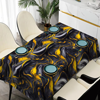 Nappe de table professionnelle en PVC imperméable et résistante à l'huile, motif végétal moderne, non tissée, en rouleau, vente en gros