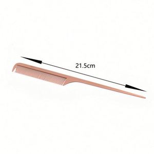 <b>Creative</b> <b>Gift</b> Long Handle Metal Rat Tail Comb With Custom LOGO - Product Image 2