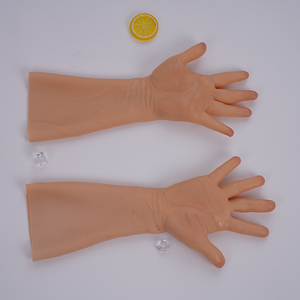 Guantes de silicona suave con uñas postizas para manos de chica joven, ideales para MTF, Crossdress, transmisiones en vivo, películas, cosplay - Product Image 4