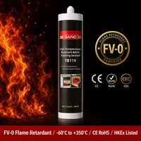 Sellador de Silicona de un Componente de Grado Automotriz, Resistente a Altas Temperaturas, Retardante de Fuego, con Tiempo de Fraguado de 12 Minutos