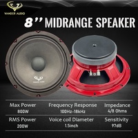 Haut-parleur de milieu de gamme haute performance OEM/ODM 800W 1.5 "VC 8 pouces avec panier rouge pour système audio de cinéma maison de camion de voiture