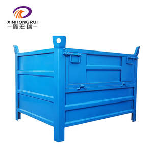 Customized Heavy Duty metallo pieghevole in acciaio contenitore alla rinfusa Stacking gabbia pieghevole Pallet-imballato OEM fornitore - Product Image 2