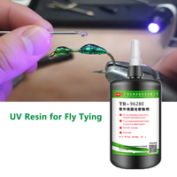 Résine UV haute viscosité pour montage de mouches de pêche, application de précision, sans affaissement, sans adhérence, transparente, séchage rapide, adhésif pour mouches de pêche
