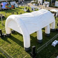 Abri Gonflable Géant Blanc en PVC avec Poutres Pneumatiques pour Événements Sportifs en Plein Air, Ombrage Temporaire et Activités Commerciales
