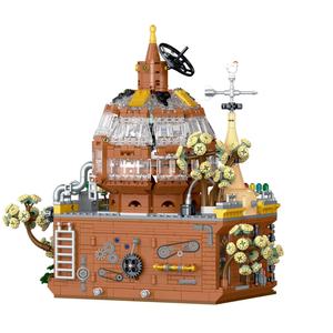 Mork 020202 Série Château Boutique Jouet de construction pour filles avec éclairage, modèle de maison médiévale et vue de rue, idée cadeau d'anniversaire parfaite - Product Image 1