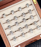 Bijoux en pierre de guérison en cristal naturel, haute qualité, pas cher, plaqué argent 925, anneaux en quartz clair Hello Kitty en forme de cœur