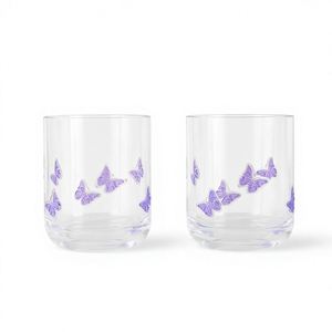 Custom Logo Personalized Acrylic PS Plastic Thickened Creative Butterfly Relief Water Cup Red <b>Wine</b> <b>Goblet</b> for Graduation - Product Image 1