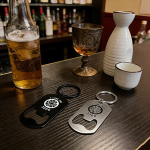 Stainless Steel Custom Logo Color Laser Printing Beer Bottle Opener <b>Personalized</b> Metal Key Chain Gift for Business - Product Image 6