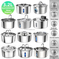 Nouveauté 304 acier inoxydable chat fontaine potable Pet fontaine d'eau automatique chat distributeur d'eau bol
