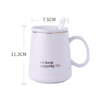 Tasse chaude en céramique moderne Tasse à température constante de 55 degrés Sous-verre chauffant pour l'école arrière Logo personnalisé Tasse à café pour couple
