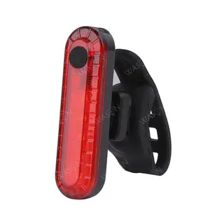 Factory Wholesale Good Price OEM 5*LED Red Bicycle Night Safety Tail Light USB Rechargeable Warning Bike Back Rear Light