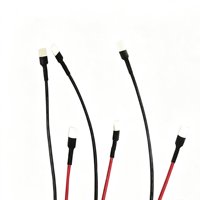 Kabel Harness Konektor JST Putih 2P dengan Kawat Silikon Merah Hitam dan Terminal Berlapis Timah untuk Kabel Sambungan Daya Baterai Lithium