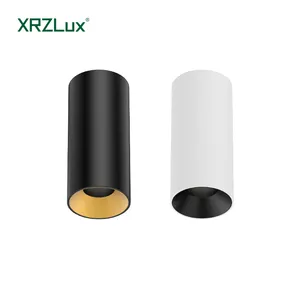 Xrzlux 8W COB chống chói Trần xuống ánh sáng bề mặt gắn xi lanh Spotlight Nhôm Vòng LED Downlight chiếu sáng trong nhà
