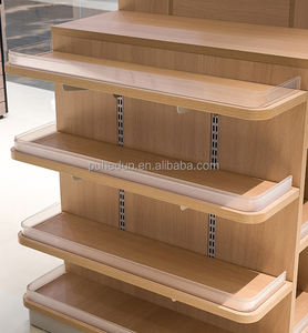 أرفف سوبر ماركت معدنية فولاذية شديدة الوجهين شائعة-ممتازة لعرض المتاجر ترويج البوتيك الخشبي المشترك - Product Image 4