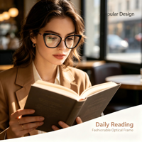 Monture de lunettes BONA en acétate et métal, design solide et populaire avec décoration imprimée, nouvelle monture optique pour verres de myopie