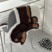 Tapis en peluche à poils longs personnalisé, tapis esthétique pour la décoration de la maison et cadeau