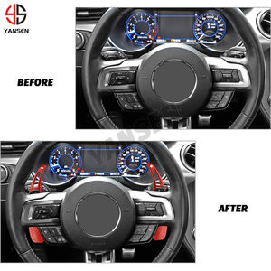 2 Pcs Auto Lenkrad Paddel Shifter Abdeckung für Ford Mustang ABS Trim Zubehör - Product Image 3