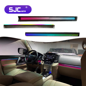 Kit d'éclairage ambiant LED dynamique pour l'intérieur de la voiture SJC, 64 couleurs, symphonie de couleurs, pour <span class=keywords><strong>Toyota</strong></span> <span class=keywords><strong>Land</strong></span> <span class=keywords><strong>Cruiser</strong></span> LC200 2010-2021 - Product Image 1