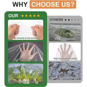 Film plastique pour serre 9x25 pieds, transparent, résistant aux UV, imperméable, pour la construction de jardins - Product Image 2