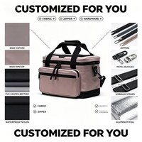Sac isotherme souple YOUK personnalisé pour l'extérieur, capacité 24 canettes, pour plage, pique-nique, camping, stockage alimentaire, sac thermique portable