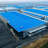 Entrepôt préfabriqué en structure métallique industrielle avec ossatures en acier léger galvanisé et conception CAO 3D