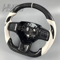 Accessoires intérieurs de voiture : Volant sport en fibre de carbone pour Dodge Challenger Charger Hellcat, avec fonction de maintien au chaud