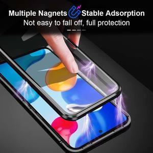 Étui de téléphone en verre trempé double face Absorption magnétique <span class=keywords><strong>Coque</strong></span> en métal Couverture en verre Protection 360° Étuis de téléphone <span class=keywords><strong>pour</strong></span> <span class=keywords><strong>Redmi</strong></span> <span class=keywords><strong>Note</strong></span> <span class=keywords><strong>11</strong></span> - Product Image 5