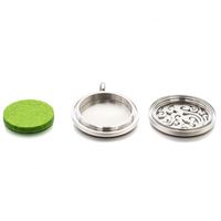 Pendentif diffuseur à visser en acier inoxydable 316L de 25 mm pour la fabrication d'accessoires DIY et les cadeaux de mariage et d'anniversaire