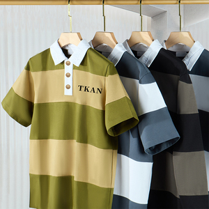 TKAN163 Venta al por mayor Hombre Ropa 260Gsm Peso pesado Rugby Jersey Alta calidad Personalizar Unisex Rayas tradicionales Camisa de punto - Product Image 2