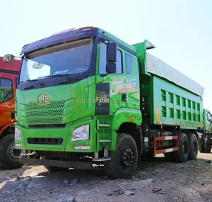 FAW J6P LHD 60 toneladas de carga de servicio pesado 390HP 6x4 10 ruedas Howo minería camiones volquete para la venta