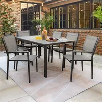 Tables et chaises de jardin modernes en plastique Tables et chaises d'extérieur de haute qualité adaptées à la terrasse du jardin