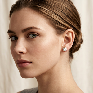 Pendientes de Diamante Cultivado en Laboratorio con Corte Corazón, Chapados en Oro, Plata de Ley 925, VVS1, para Mujer, Regalo para Bodas y Fiestas - Product Image 1